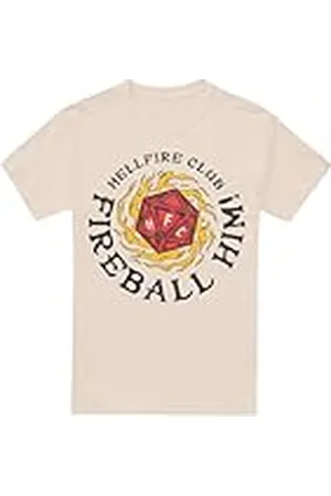 Stranger Things – Hellfire Club Fireball honom unisex t-shirt, krämfärgad, XX-Large, , XXL