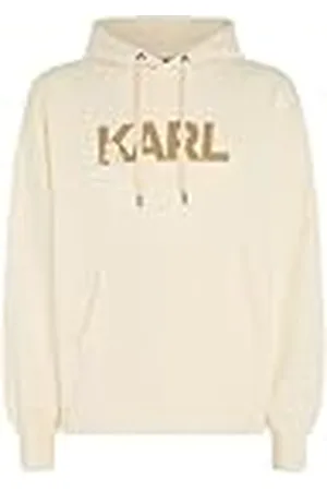 Karl Lagerfeld Huvtröja med flock-logotyp, , L, , L