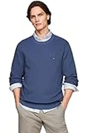 Tommy Hilfiger Herr rund hals stickad jumper, , S
