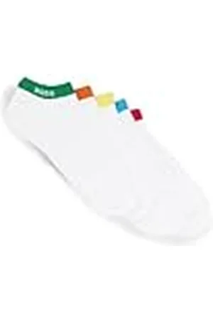 HUGO BOSS Män 5P AS Rainbow CC fempack unisex sneakersstrumpor med logotypmanschetter, , 39/42 EU