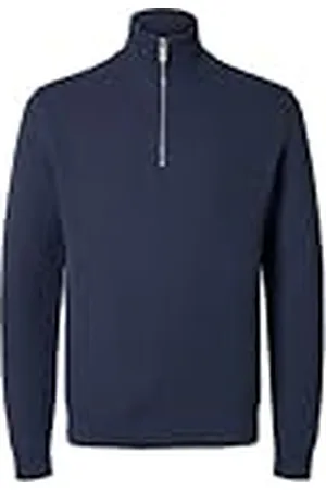 SELECTED Slhdane Ls stickad struktur halv dragkedja Noos, , L