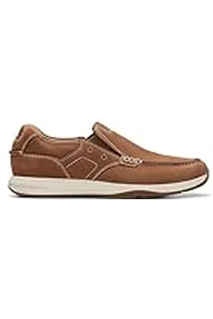 Clarks Mäns Sailview Step Loafers, , 10 UK, Ljusbrun Nubuck, 44.5 EU