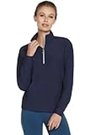 Skechers GOLUXE RIB 1/4 ZIP Blue Iris, , S