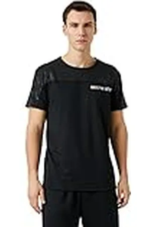 Koton Herr sport kamouflage detaljerad slogan tryckt crew neck T-shirt, , L