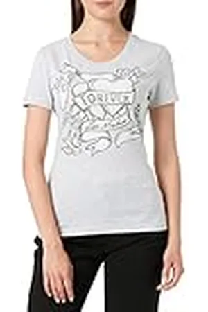 Moschino Dam tights korta ärmar med transparent strass T-shirt, , 44