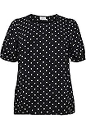 Kaffe Plus-size damblus kortärmad vanlig längd rund hals, , 44/Stor