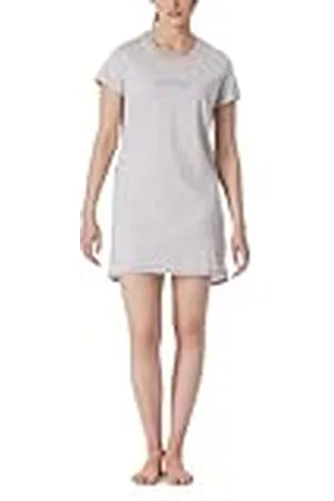 Schiesser Bigshirt för kvinnor, kortärmad nattlinne, grå-Mel_181252, 50, , 50