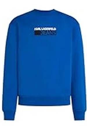Karl Lagerfeld Regular Logo Sweat, herr, blå, sweatshirt, blå, L