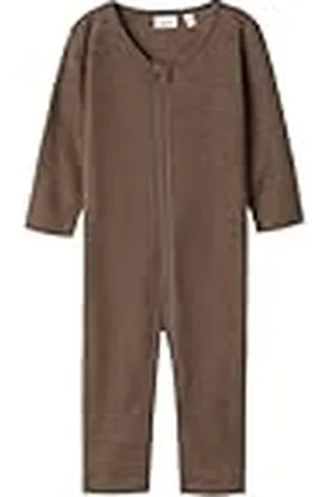 NAME IT Baby pojkar Nbmwossa ull/silke ribbstickad nattdräkt sovsparkdräkt, , 80