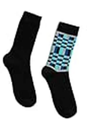Koton Män Basic 2-pack strumpor set geometriskt mönster, , One Size