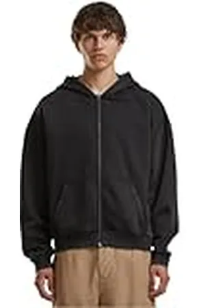 Build Your Brand Huvjacka för män, vintage tung dragkedja, hoodie, herr huvtröja med dragkedja, storlekar S – 5XL, , S