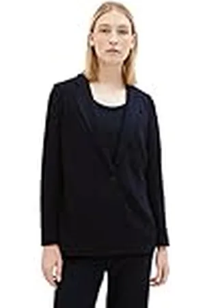 TOM TAILOR Blazer för kvinnor med struktur, 10668-sky Captain Blue, L