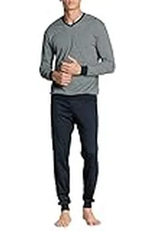 Calida Relax Streamline 4 pyjamas-set, djupblått, normalt