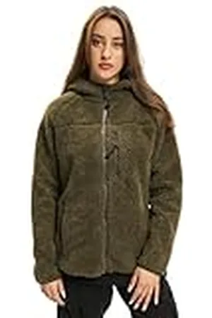 Brandit TEDDYFLEECE Jacka med huva dam vinterjacka jacka utomhus FLEECEJACKA, , 4XL