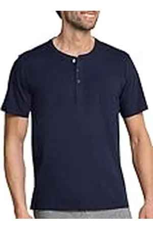Schiesser Herren Schlafshirt kurzarm mit Knopfleiste - Mix + Relax