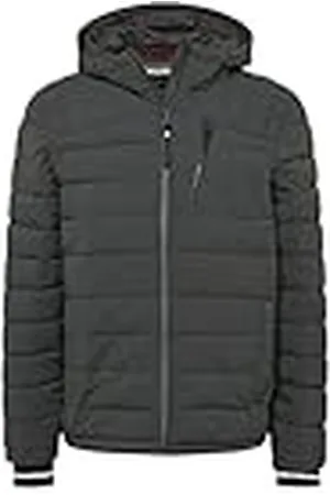 Killtec Herr quiltad jacka/utomhusjacka med huva – KOW 118 MN QLTD JCKT, grön antracit, S, 37175-000