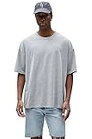 Koton Män basic överdimensionerad t-shirt crew neck kortärmad, , XS
