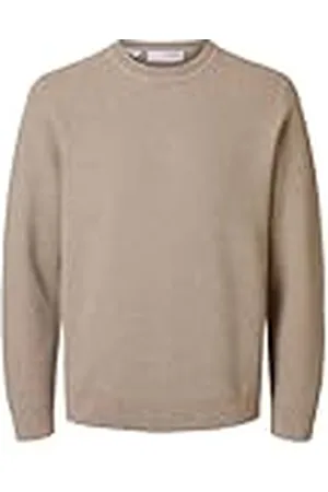 SELECTED Slhross Ls Knit Structure Crew Neck Noos, , XL