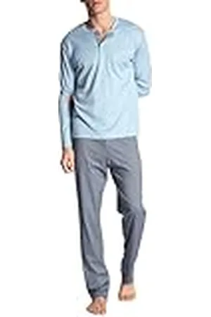 Calida Relax Choice pyjamas för män, tillverkad av 100% supima-bomull, med tygtäckt elastiskt midjeband, , 46-48