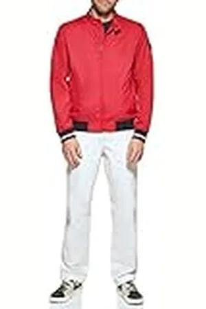 Tommy Hilfiger Herr lätt Varsity ribbstickad bomberjacka skal, , XL