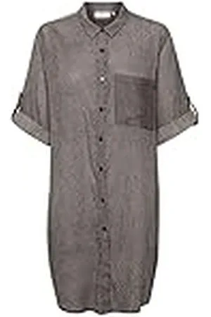 Kaffe Damtröja klänning 3/4 ärm Tunic Casual lång, /kalkband, 34