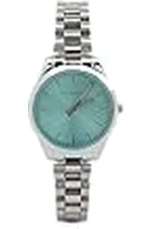 Luxenter Reloj Verni dial metalizado azul claro acabado plata