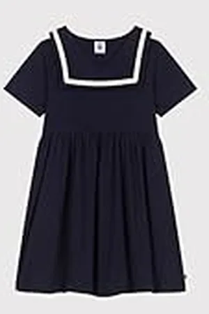 Petit Bateau Kortärmad klänning för flickor, , 10 år