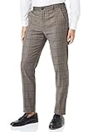 SELECTED SELETED HOMME SLHSLIM-Neil Brown Blue Check TRS B NOOS, , 46 SE