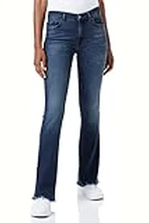7 for all Mankind Kvinnors Bootcut TAILORLESS Lyx Vintage med Worn Out Hem Jeans, , Regular