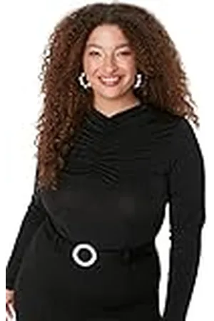 Trendyol Dam Dam Dam Slim/Anpassad Rund hals Stickad Plus Size Bodysuit Skjorta, , 3XL
