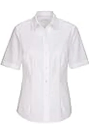 Seidensticker Damblus – mode blus – robust skjortblus med skjorta blus krage – smal passform – kortärmad – 100% bomull