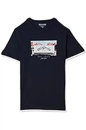 JACK & JONES JACK&JONES herr JORBOOSTER Tee SS Crew Neck AUG 22 T-shirt, Navy Blazer, L