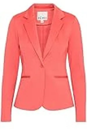 Ichi IHKATE BL dam blazer kort blazer, jacka med en knapp-kavaj med stretch och, , M