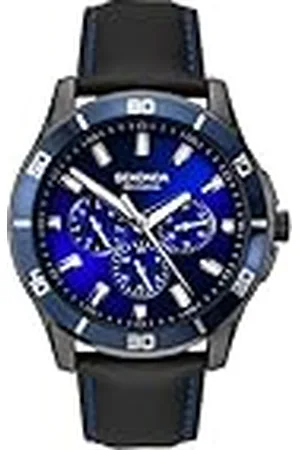 Sekonda Midnight 44 mm kvartsur för män med analog display, , Rem