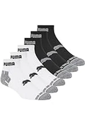 PUMA 6-pack kvartsstrumpor för män kvartsskurna strumpor (förpackning med 6), , 44/47 EU