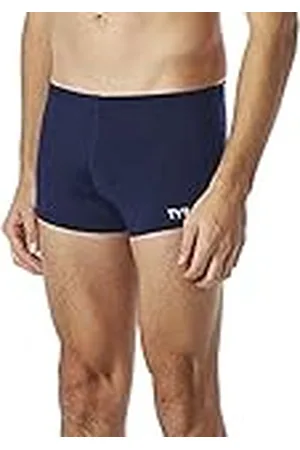 Tyr Durafast Elite solid fyrkantig benbaddräkt för män, Marinblått Xsp, 164 SE