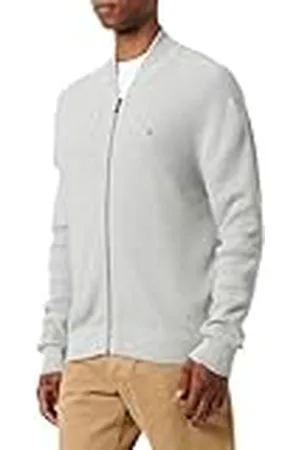 Tommy Hilfiger Herr struktur baseball dragkedja genom MW0MW37329, dragkedja genom tröja, grå, XXL, , XXL