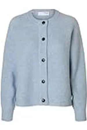 SELECTED Dam Slflulu Ls stickade kort kofta B Noos kofta, , XS