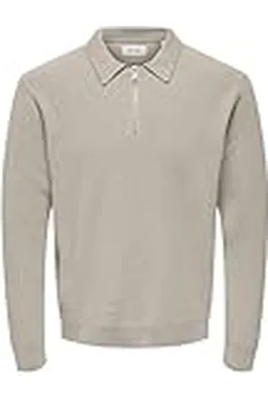Only & Sons Onsmatteo Ls Zip Polo Noos, , XS