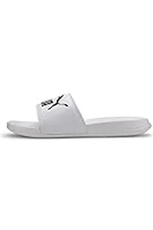 PUMA Unisex Popcat 20 Jr strand- och poolskor, vit svart - 43 EU