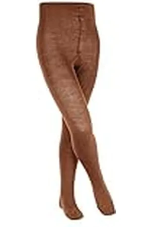 Falke Flickor Comfort Wool ull förstärkta barnstrumpbyxor utan mönster ogenomskinliga ullstrumpbyxor enfärgade 1 st. strumpbyxor, beige (Terracotta 5770), 122–128