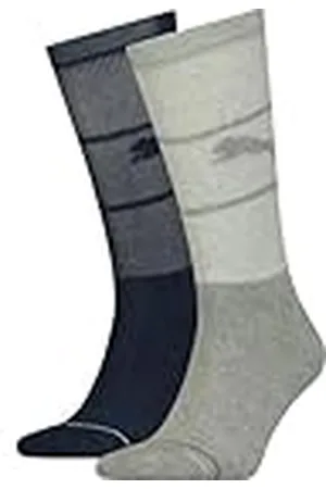 PUMA Unisex Chill Reversed Crew 2-pack (2-pack), Mellangrå melange/blå, 35 EU