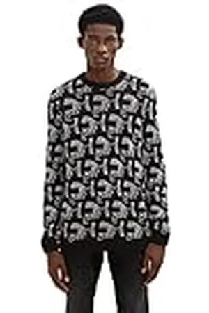 TOM TAILOR Herr Stickad tröja med logotyp 1033775, , M