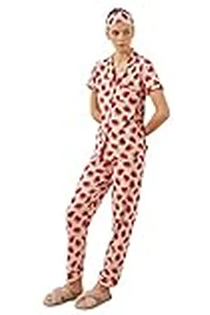 Trendyol Dam tropisk mitt stickad skjorta byxor pyjamas set, , XS