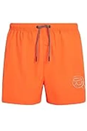 Karl Lagerfeld Ikoniska 2.O kort boardshorts, brandsprickare orange, M, , M