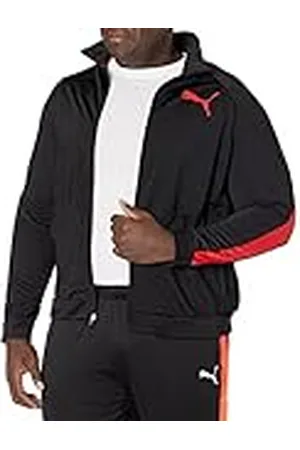 PUMA Herr kontrastjacka, Black-high Risk, 4XL