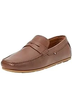 Tommy Hilfiger Mäns casual Hilfiger läderförare, vinter cognac, 9 UK, , 43 EU
