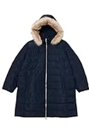 Tommy Hilfiger Kvinnors CRV TYRA arvskappa med päls WW0WW44276 pufferrock, ökenhimmel, 46, , 72