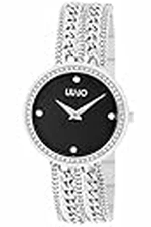 Liu Jo LUXURY CHAINS KLOCKA KLOCKA TLJ1831 svart stålarmband SWAROVSKI, armband, Armband