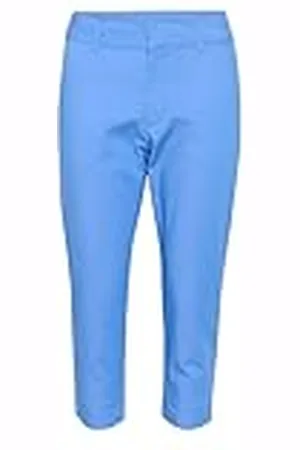 Kaffe Kvinnors capri byxor under knälängd smal passform vanlig waistband dam, , 42